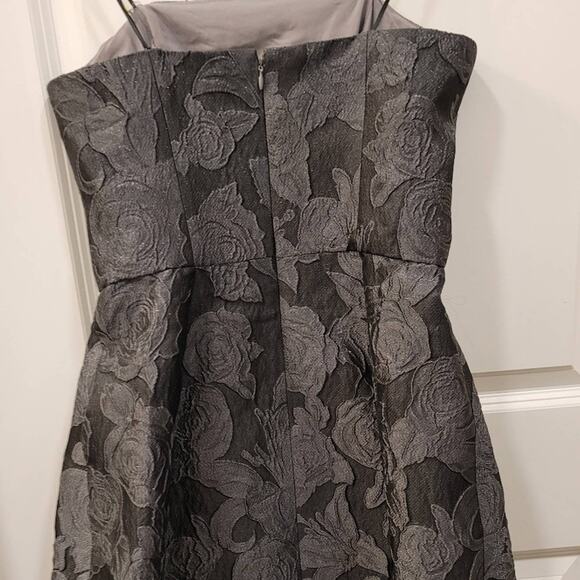 Halston Heritage Strapless Dress in Black Floral - Picture 5 of 9